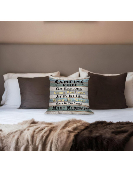 Funda de Cojín Cuadrada Vintage Huester 45.72cm Camping