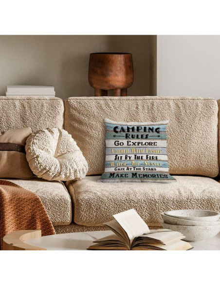 Funda de Cojín Cuadrada Vintage Huester 45.72cm Camping