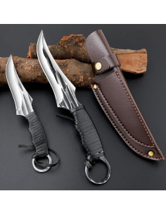 Juego de cuchillos tácticos Veisky 2 piezas con funda camping 2
