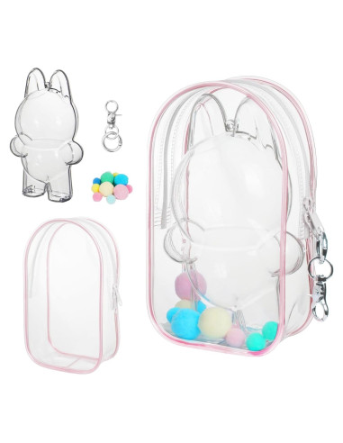 Bolsa de Exhibición Clara para Muñecas LABUBU 20.3x6.4x10.2cm