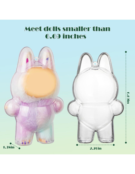 Bolsa de Exhibición Clara para Muñecas LABUBU 20.3x6.4x10.2cm