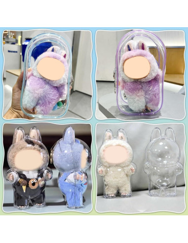 Bolsa de Exhibición Clara para Muñecas LABUBU 20.3x6.4x10.2cm
