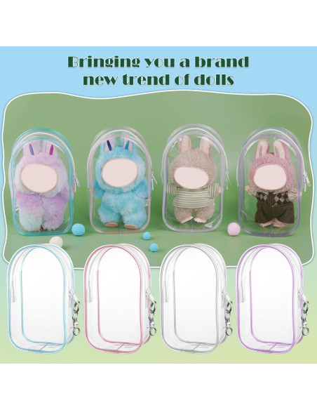 Bolsa de Exhibición Clara para Muñecas LABUBU 20.3x6.4x10.2cm