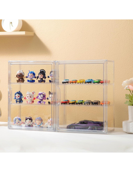 Estuche de exhibición acrílico Attelite 2pack 3 niveles Estuche de exhibición acrílico Attelite 2pack 3 niveles