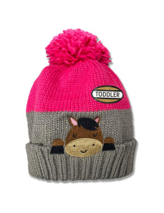 Gorra Beanie John Deere para Niñas - Rosa Fucsia