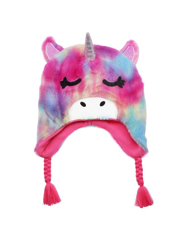 Gorro de Invierno Unicornio para Niñas 2-7 Años Rosa