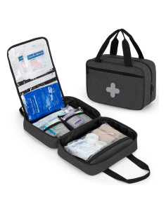 Bolsa de Primeros Auxilios CURMIO Negra Compacta 29x10x20 cm