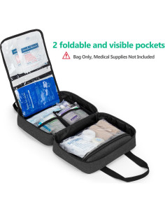 Bolsa de Primeros Auxilios CURMIO Negra Compacta 29x10x20 cm 2