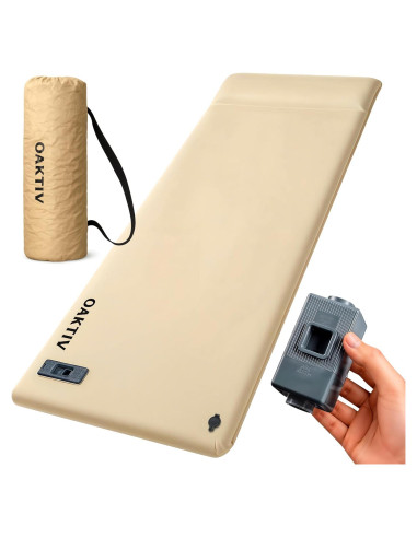 Colchón de Camping Autoinflable Oaktiv 200x70 cm Espuma Memoria
