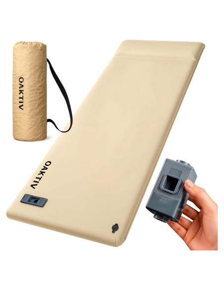 Colchón de Camping Autoinflable Oaktiv 200x70 cm Espuma Memoria