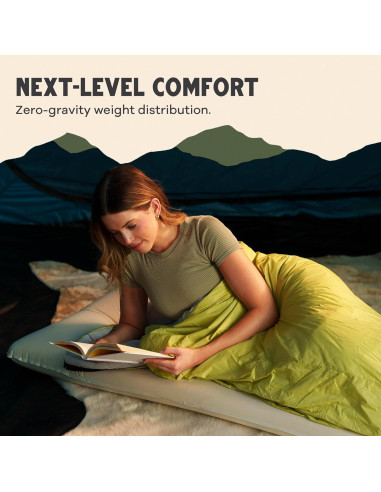 Colchón de Camping Autoinflable Oaktiv 200x70 cm Espuma Memoria