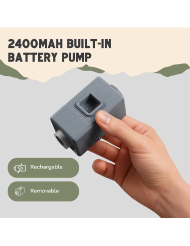 Colchón de Camping Autoinflable Oaktiv 200x70 cm Espuma Memoria