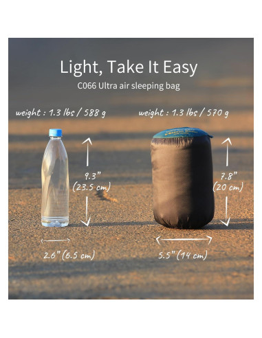 Saco de Dormir Mummy Litume C066 Teal Profundo 1 Persona