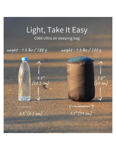 Saco de Dormir Mummy Litume C066 Teal Profundo 1 Persona