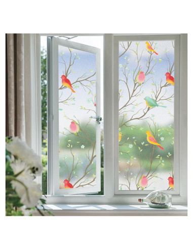 Película de Privacidad Coavas 44.5x199.8cm Pájaro Esmerilado