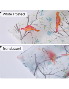 Película de Privacidad Coavas 44.5x199.8cm Pájaro Esmerilado 2