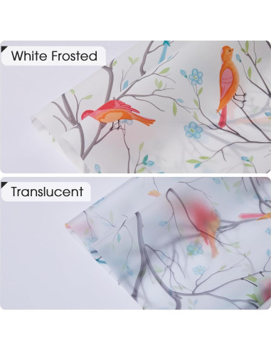 Película de Privacidad Coavas 44.5x199.8cm Pájaro Esmerilado