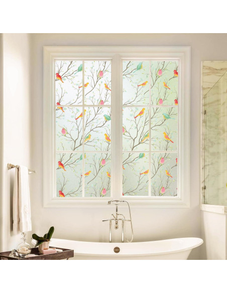 Película de Privacidad Coavas 44.5x199.8cm Pájaro Esmerilado