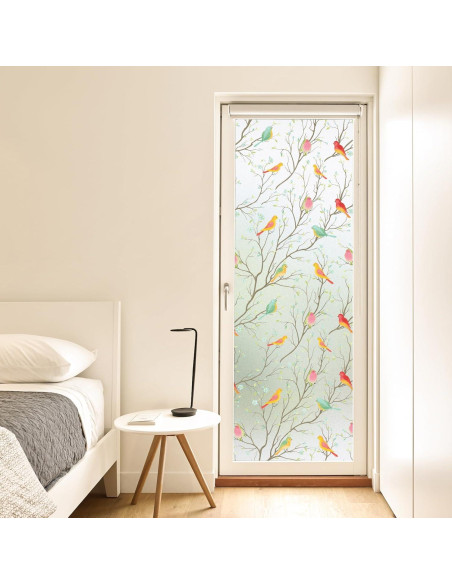 Película de Privacidad Coavas 44.5x199.8cm Pájaro Esmerilado