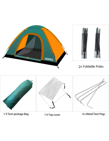 Tienda de Camping URPRO 2 Personas Impermeable 200x120cm Tienda de Camping URPRO 2 Personas Impermeable 200x120cm