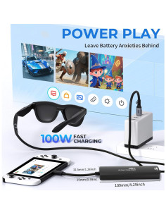 Adaptador USB-C 5-en-1 Guermok para Gafas AR - 8K@60Hz, 100W 2