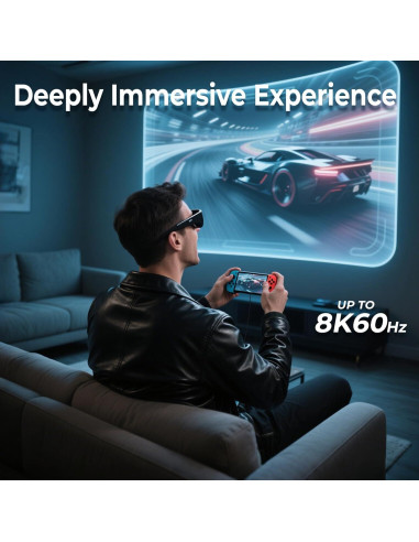 Adaptador USB-C 5-en-1 Guermok para Gafas AR - 8K@60Hz, 100W