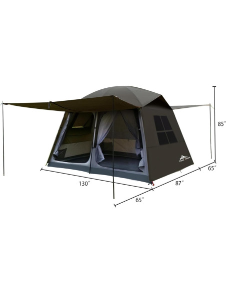 Tienda de Camping Tres Osos L05-6P para 6 Personas Impermeable