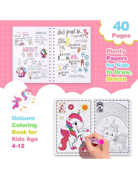 Kit de Dibujo Unicornio Homicozy 66 Piezas para Niñas 4-12 Años