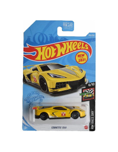 Hot Wheels Corvette C8.R Escala 1:64 Mattel Amarillo