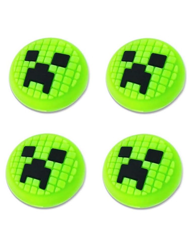 Tapas de agarre para pulgar Sunmike - 4 pcs Verde para PS5, PS4, Xbox, Switch Pro