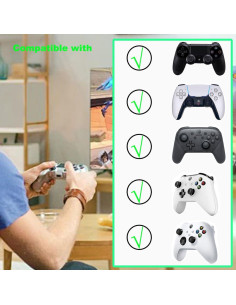 Tapas de agarre para pulgar Sunmike - 4 pcs Verde para PS5, PS4, Xbox, Switch Pro 2