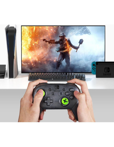 Tapas de agarre para pulgar Sunmike - 4 pcs Verde para PS5, PS4, Xbox, Switch Pro