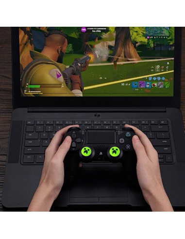 Tapas de agarre para pulgar Sunmike - 4 pcs Verde para PS5, PS4, Xbox, Switch Pro