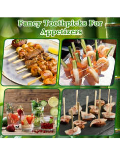 1000 Palillos de Cóctel Mwellewm Rosa y Dorado 11.94 cm 2