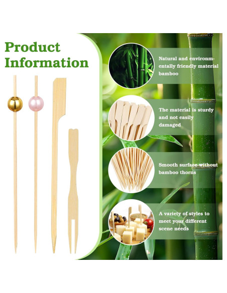 1000 Palillos de Cóctel Mwellewm Rosa y Dorado 11.94 cm