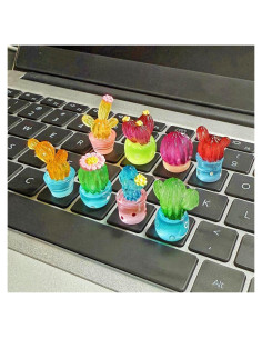 Pegatinas de Teclado 3D MayeBridge para Uñas Largas - Cactus, 16pcs