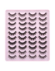 Pestañas Postizas JIMIRE 5D Naturales 14mm-18mm 20 Pares