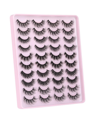 Pestañas Postizas JIMIRE 5D Naturales 14mm-18mm 20 Pares