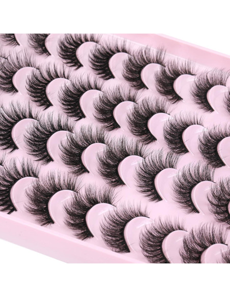 Pestañas Postizas JIMIRE 5D Naturales 14mm-18mm 20 Pares