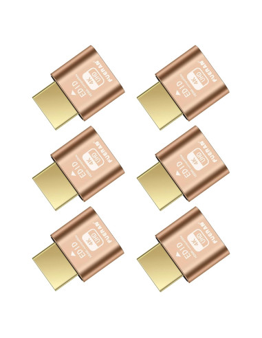 Emulador de Monitor Virtual FUERAN 4K HDMI Dummy Plug 6 Pcs