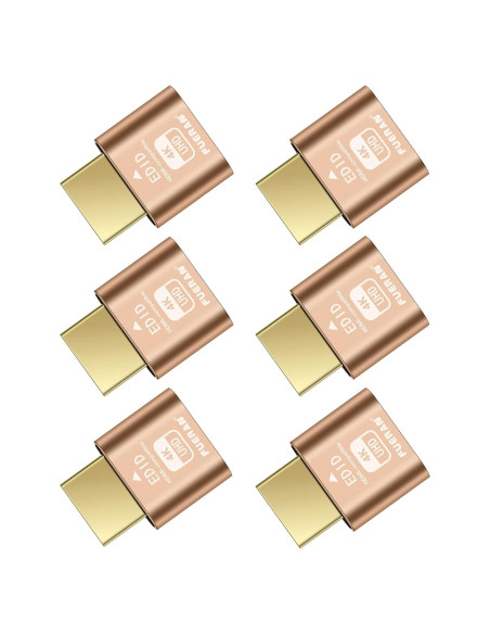 Emulador de Monitor Virtual FUERAN 4K HDMI Dummy Plug 6 Pcs Emulador de Monitor Virtual FUERAN 4K HDMI Dummy Plug 6 Pcs