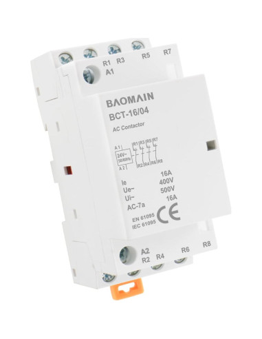 Contactores Modulares Baomain 24V AC 4 Polos 16A BCT-16-04