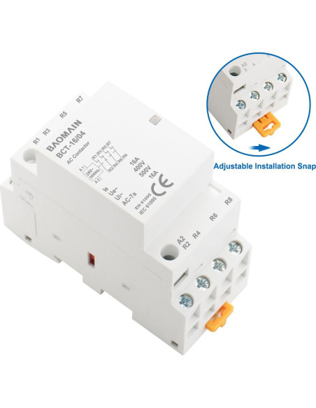 Contactores Modulares Baomain 24V AC 4 Polos 16A BCT-16-04