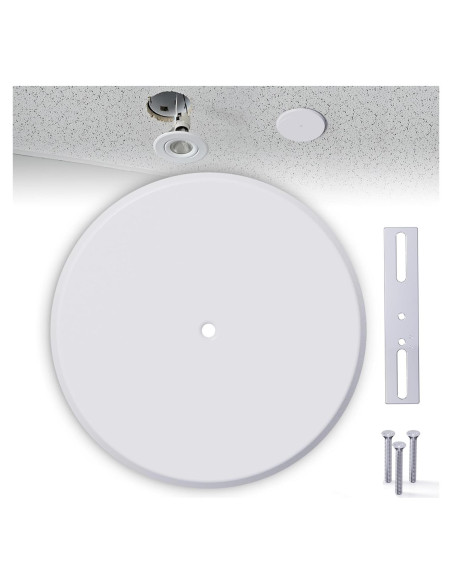 Placa de Cubierta Redonda 12.7 cm WunoShop para Techo Blanco