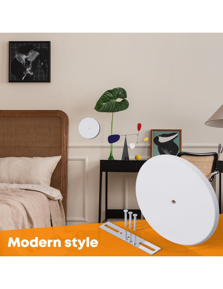 Placa de Cubierta Redonda 12.7 cm WunoShop para Techo Blanco