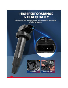 Bobina de Encendido KAX UF316 4 Paquetes Compatible Toyota 2