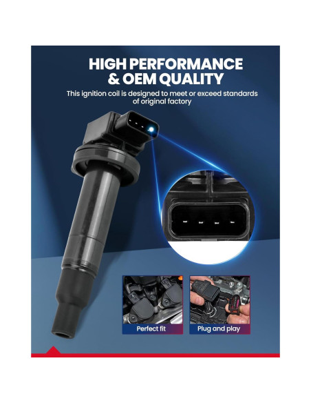 Bobina de Encendido KAX UF316 4 Paquetes Compatible Toyota