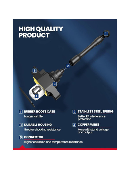 Bobina de Encendido KAX UF316 4 Paquetes Compatible Toyota