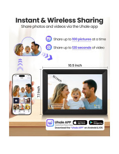 Marco de Fotos Digital WiFi 10.1" Uhale - Pantalla HD 16GB 2