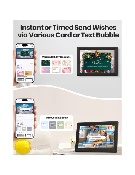 Marco de Fotos Digital WiFi 10.1" Uhale - Pantalla HD 16GB